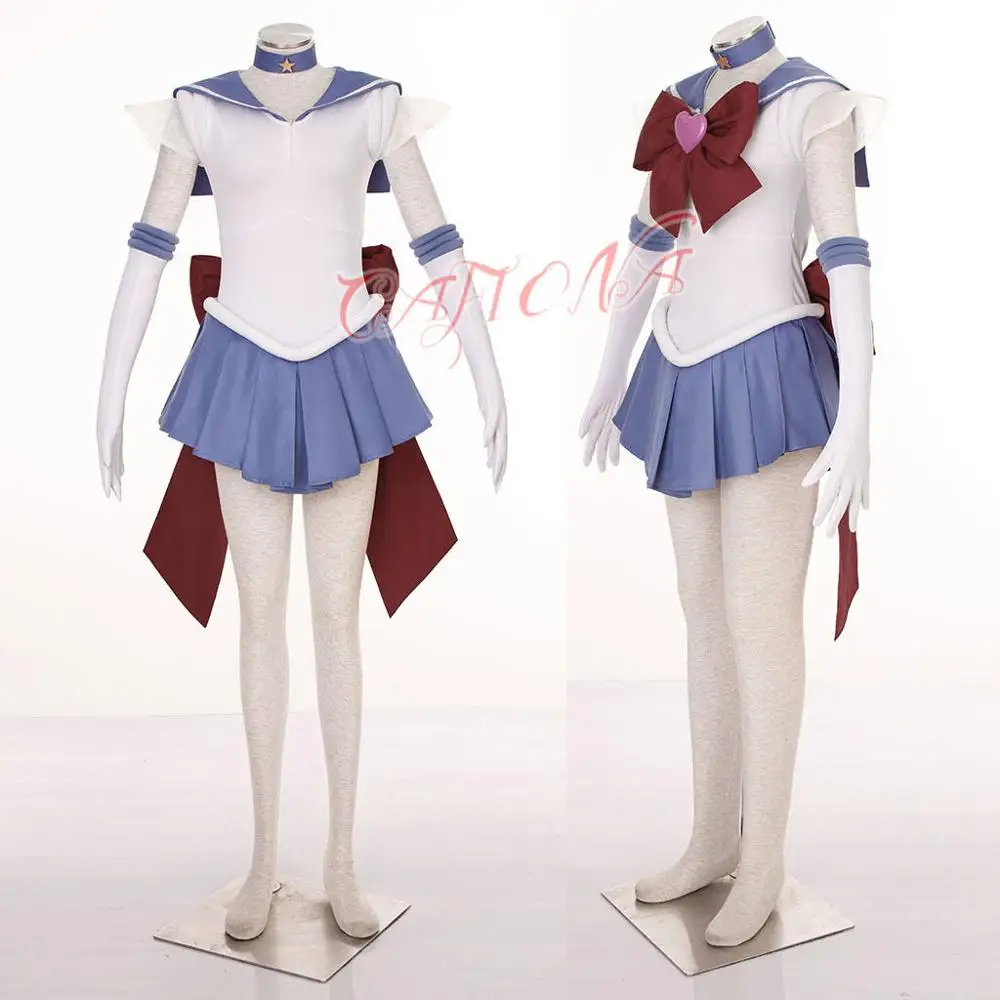 Sexy Mini Dresses Anime Sailor Gilrs Sailor Saturn Cosplay Costume Tomoe Hotaru SuperS Fighting Dress Women Halloween Costumes