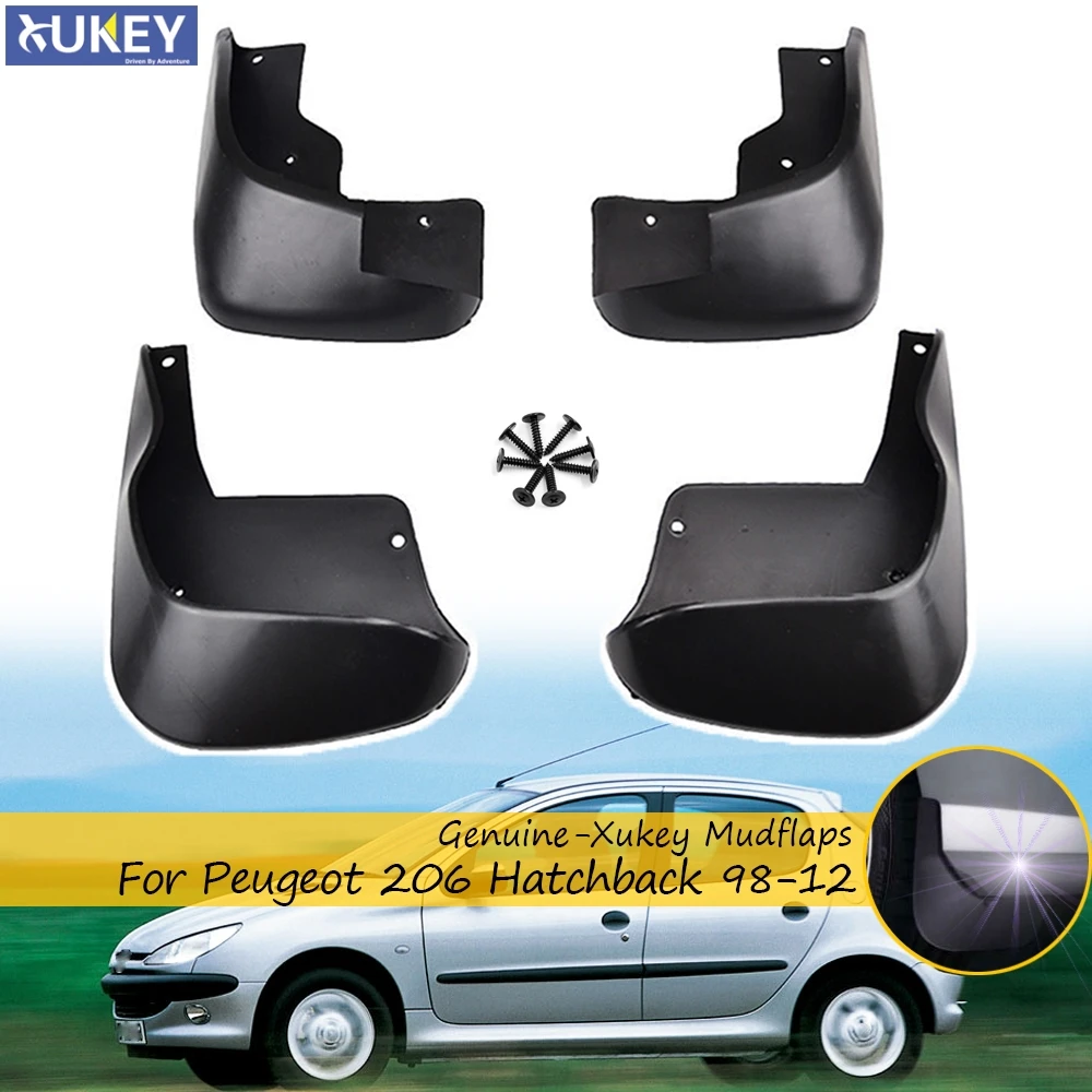 Set Car Mud Flaps For Peugeot 206 Hatchback 98-12 Mudflaps Splash Guards Mudguard Fender 2003 - 2009 2004 2005 2006 2007 2008