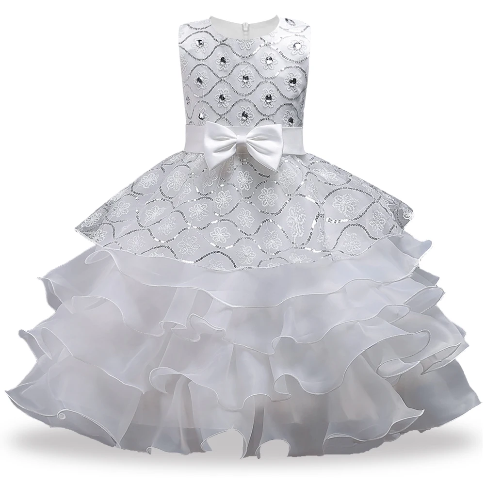 Baby Mädchen Gold Draht Bestickt Prinzessin Kleid kinder Pailletten Tutu Kleider Für Kleinkind Mädchen blume Party Kleid Mädchen Kleidung