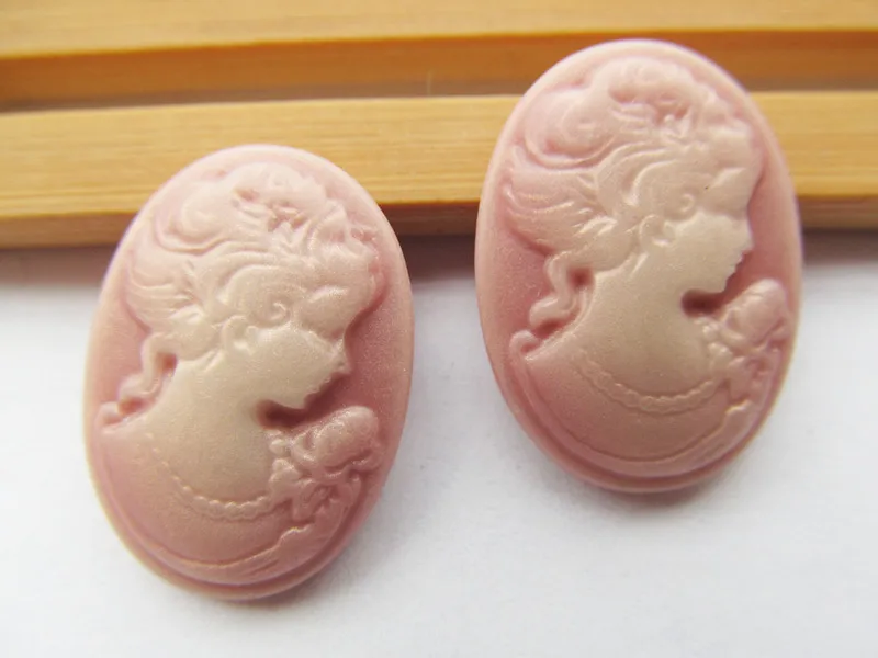 

20pcs 18mmx25mm Pink Oval Flatback Resin Beauty Head Lady Cameo Charm Finding,Phone Decoration Kit,DIY Accessory Jewellry