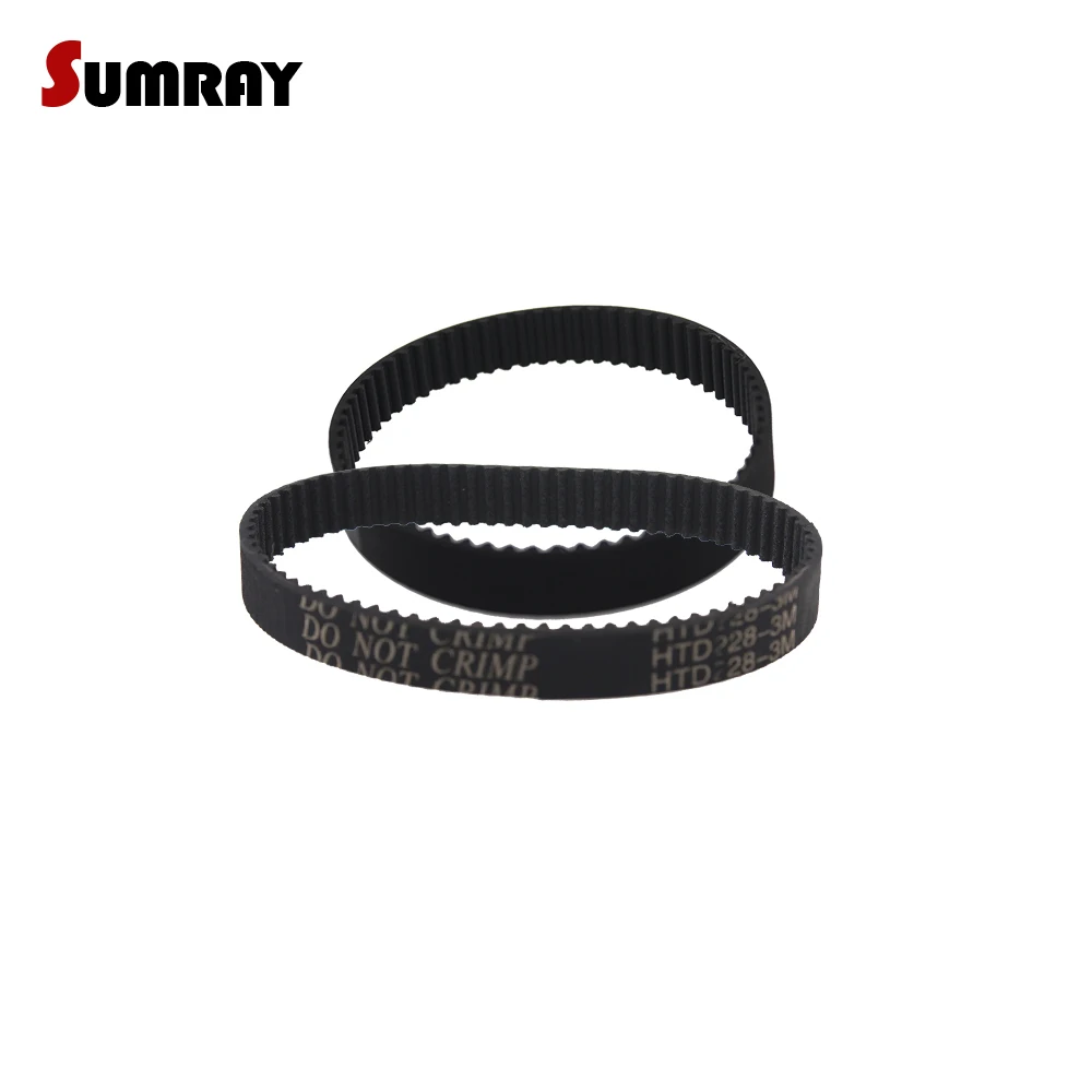 2PCS Transmission Belt HTD 3M-240/243/246/249/252/255/258/261/264/267mm Pitch Length Tooth Belt 10/15mm Belt Width Timing Belt