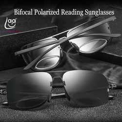 CLARA Real Leesbril Bifocal Polarized Reading Sunglasses +0.75 +1 +1.5 +1.75 To +3.75 See Near And Far Retro Pilot Large Frame