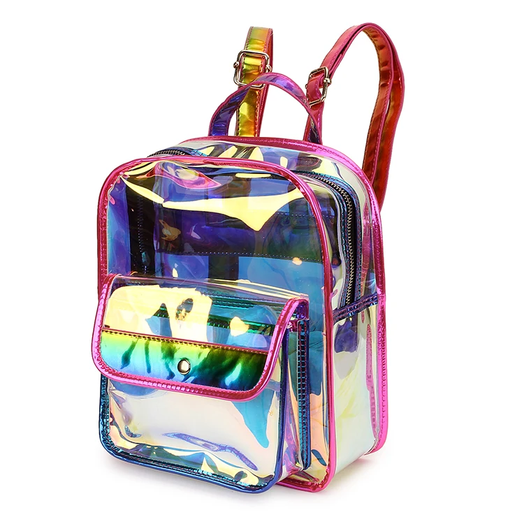 High Quality Hologram Women Backpacks PVC Laser School Backpacks For Teenagers Girls Travel Shoulder Bag Waterproof School bag