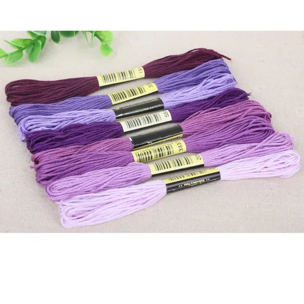 8pcs/Set Similar DMC Threads Cross Stitch Floss Cotton 8 meters Embroidery Thread Floss Sewing Skeins Craft Knitting 7