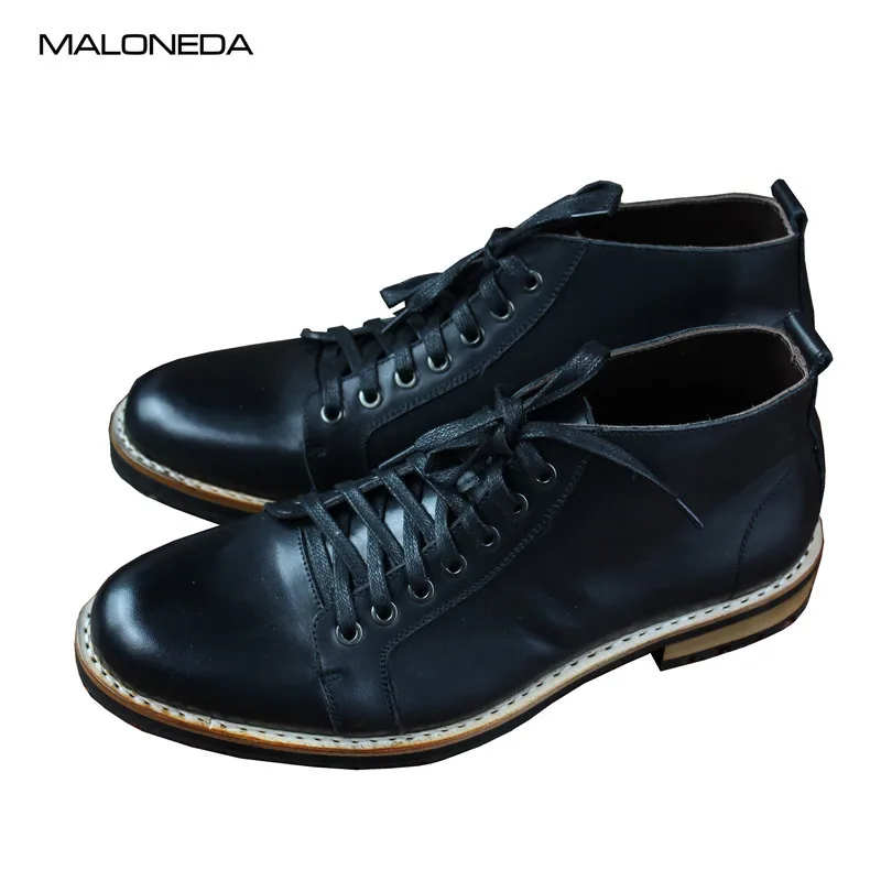 

MALONEDE Brand New Handmade Goodyear Genuine Leather Ankle Boots Shoes Bespoke as Customers Request High Quality