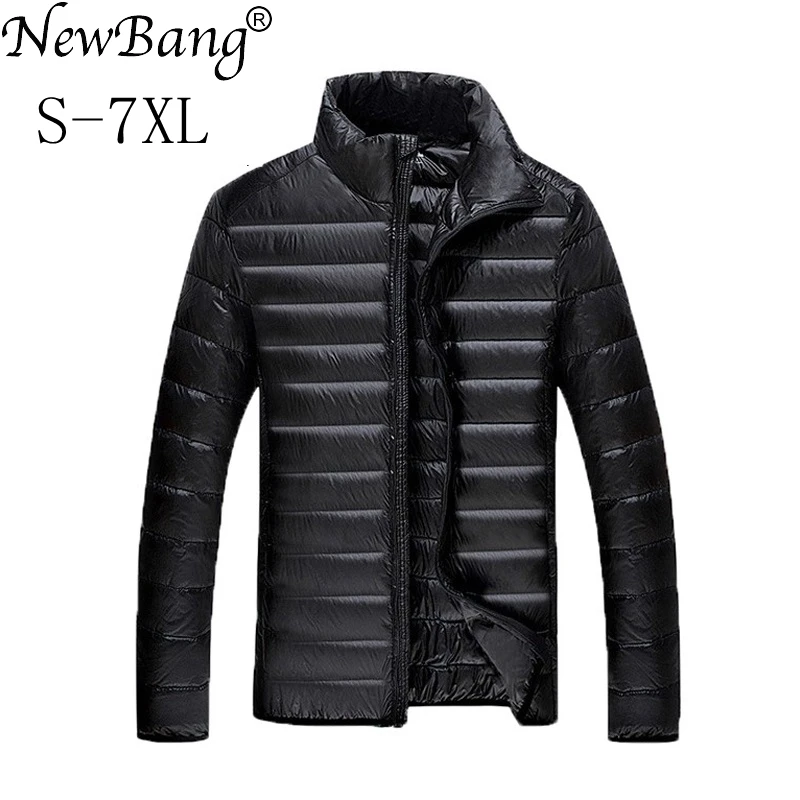 NewBang Plus-Chaqueta de plumón de pato para hombre, Plumífero ultraligero de plumas, prendas de vestir con bolsa de transporte, 5XL, 6XL, 7XL