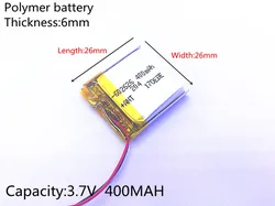 3.7V 400mAh 602626 602525 litowo-polimerowa bateria litowo-jonowa akumulator do Mp3 MP4 MP5 GPS PSP mobilny bluetooth