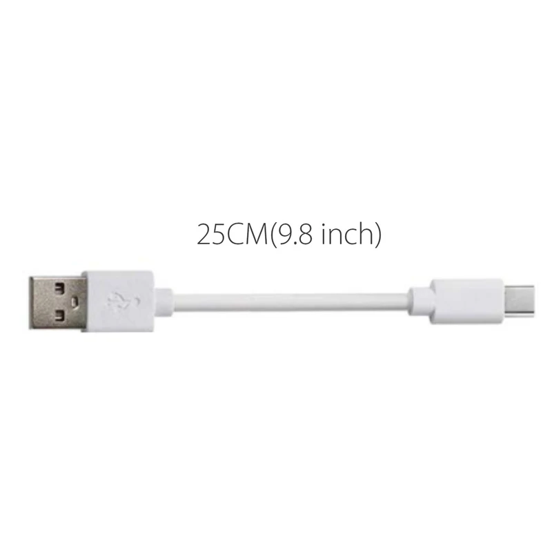 Cable Micro USB tipo C de carga rápida, adaptador corto de 25cm para Samsung, Xiaomi, Huawei, Android, estación de carga