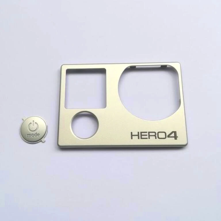 for Gopro Hero 4 Front Panel Cover Faceplate with Mode Button Repair Parts Silver for GoPro 4 Black Frame Accessories Clownfish