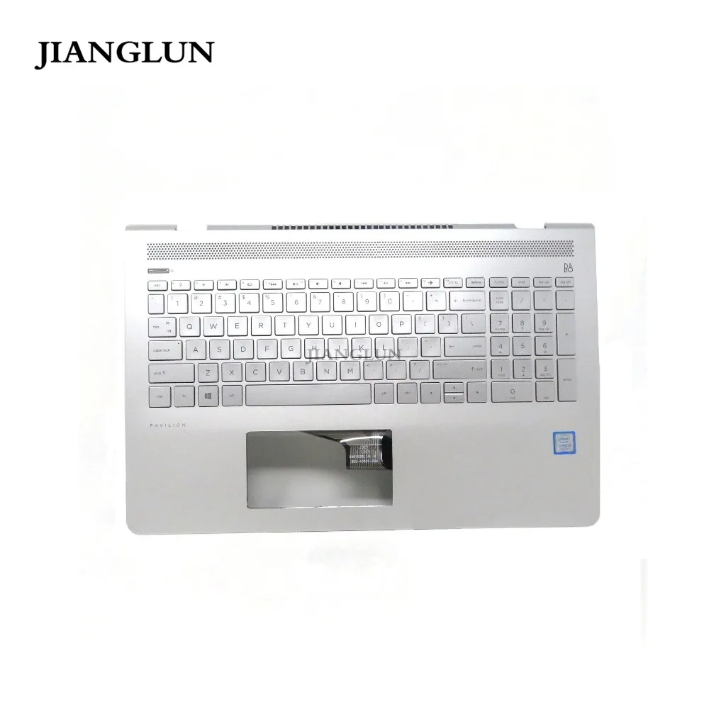 

JIANGLUN For HP Pavilion 15-CC 15T-CC 15CC15-CC123CL 15Z-CD Top Cover Palmrest Silver with US Keyboard 926859-001