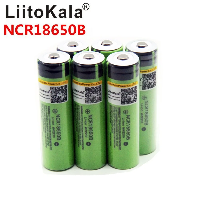 بطارية LiitoKala 18650 3400mAh بطارية 3.7 فولت NCR18650B بطارية ليثيوم أيون قابلة للشحن بطارية 18650 3400
