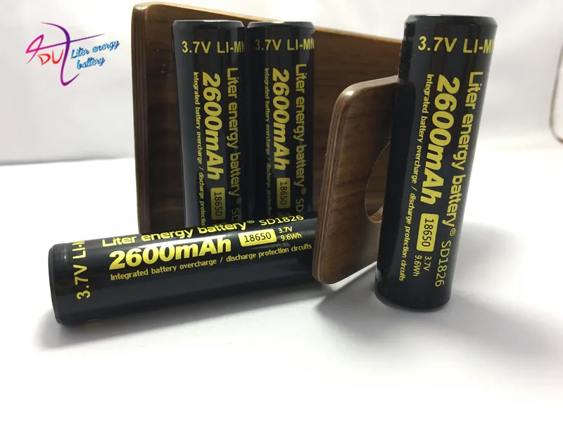 Lot de 4 batteries lithium-ion 3.7v 18650, 2600mah, authentiques