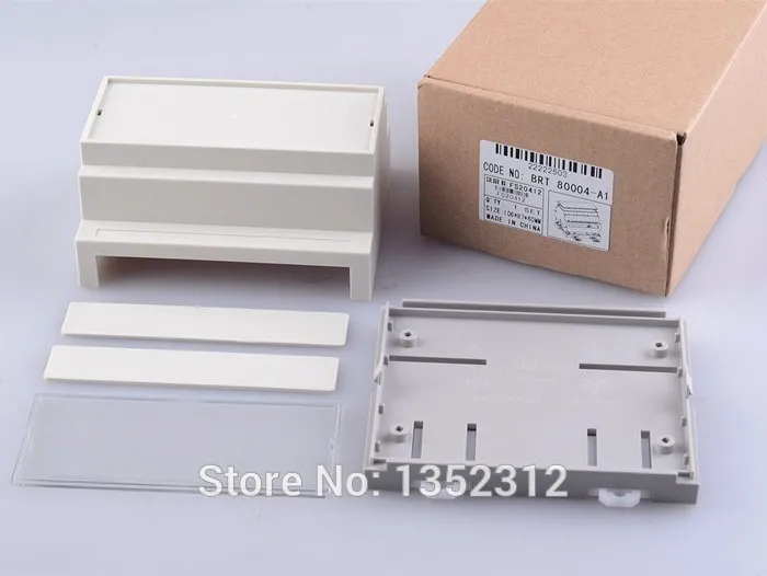 Free shipping one piece 106*87*60mm plastic box electronics din rail box ABS plastic din rail electronic control enclosure