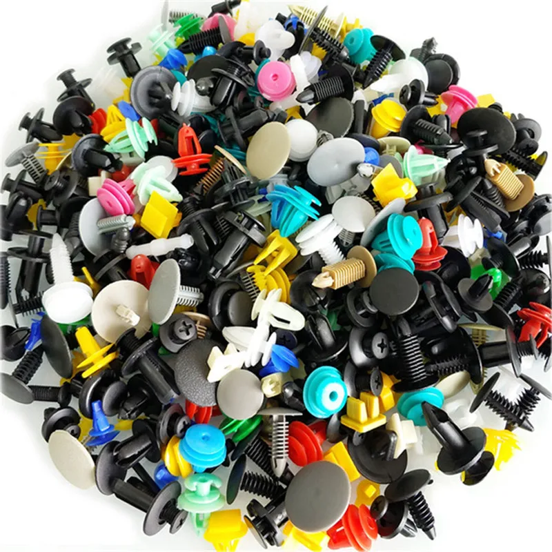 200Pcs Mixed Random Vehicle Auto Fastener Car Bumper Clips Retainer Fastener Rivet Door Panel Fender Liner Universal for All Car