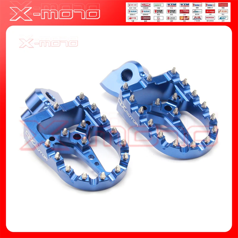 CNC Billet MX Foot Pegs Rests Pedals Footpegs For YAMA yz 125 250 yz125 yz85 yz450f wr450f wr250f 99-17 dirt bike