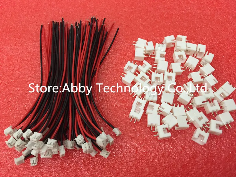 50 SETS Mini Micro ZH 1.5 2-Pin JST Connector with Wires Cable