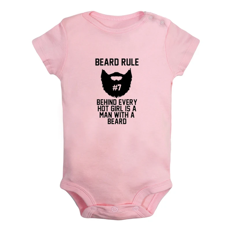 Детский комбинезон с коротким рукавом и бородой для новорожденных девочек и мальчиков