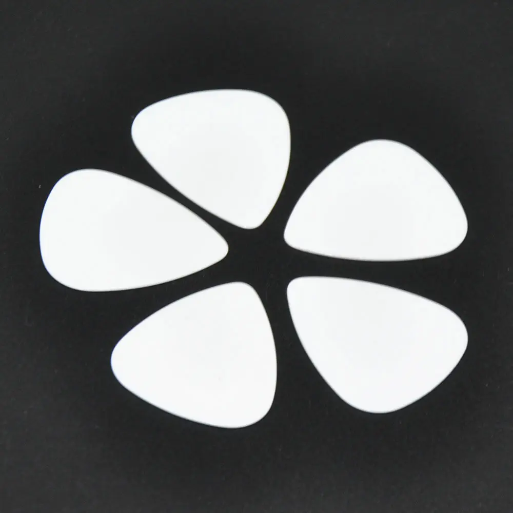 100 púas de guitarra clásica de celuloide, color blanco sólido, 351mm, 0,46mm, 0,71mm, 0,96mm, 1,5mm, lote