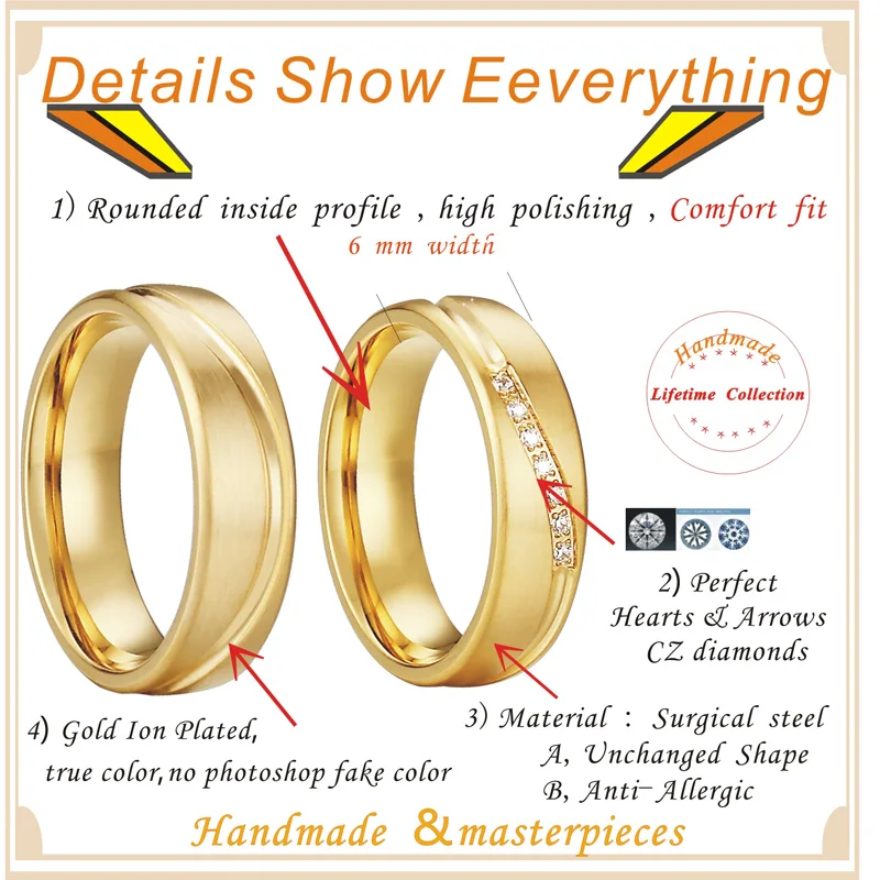 2021 Love Alliance Wedding Bands Couple Rings For Men And Women Color Stainless Steel Jewelry Marriage Engagement Ring