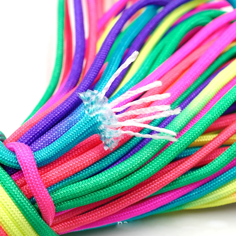 YOUGLE Colorful Rainbow Cord Parachute Cord Paracord Tie Dye Style Type III 7 Strand 550 Paracord 5m 10m 20m