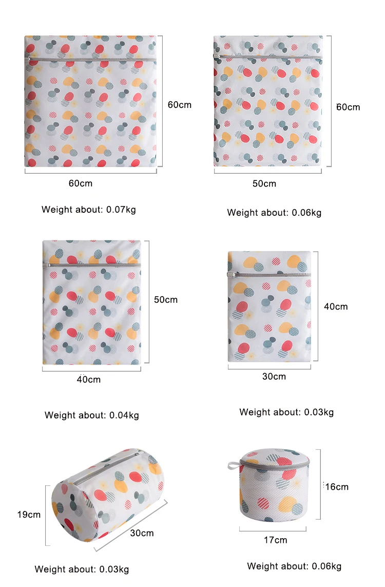 Washing Home Use Mesh Clothing Underwear Organizer Washing Bag Useful Mesh Net Bra Wash Bag zipper Laundry Bag set /mesh /kids