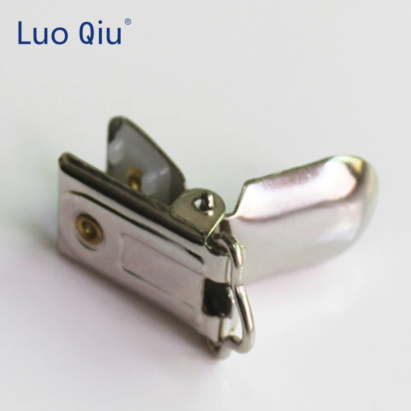 Luo Qiu (5 pieces/lot) 10mm Metal Silver garment clips with Plastic teeth Use size attache sucette speenkoord hout sewing clips