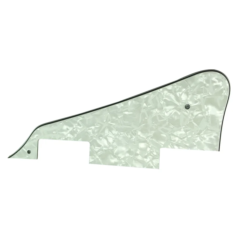 Pleroo Custom Guitar Parts - For Les Paul Guitar Pickguard Scratch Plate, Clear , Cream Yellow , White