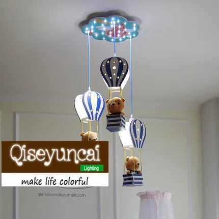 Qiseyuncai Nordic modern minimalist children balloon theme chandelier LED children room boy girl bedroom lighting