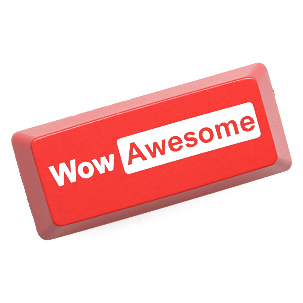 Novidade brilhante por teclas abs gravadas brilho por cima wow incrível preto vermelho personalizado teclado mecânico digite espaço de fundo