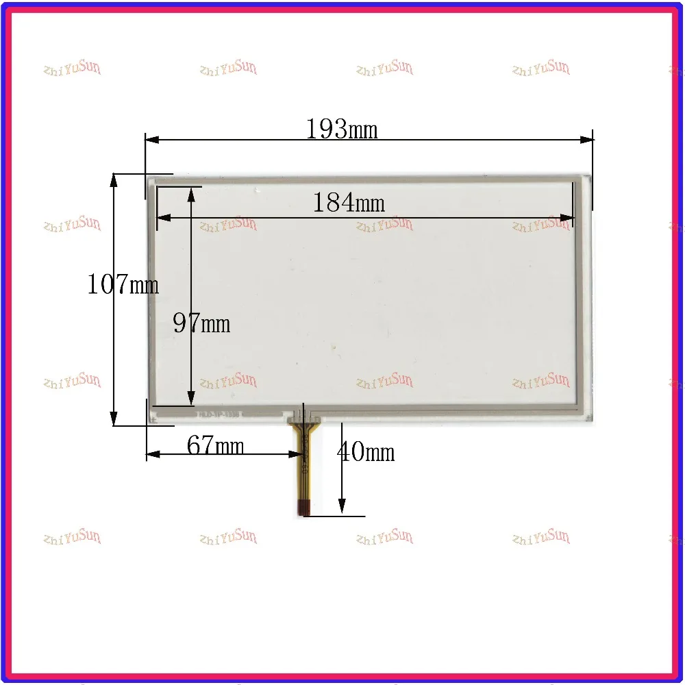 

NEW 8inch HLD-TP-1338 4lines resistance touch screen panel 193mm*107mm TouchSensor FreeShipping 193*107