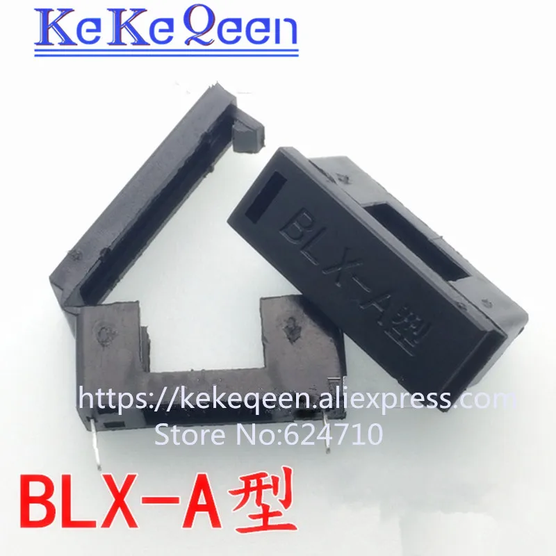 100PCS PCB Mount  glass fuse holder BLX-A type with cover fuse blocks 5X20mm insurance header free shipping