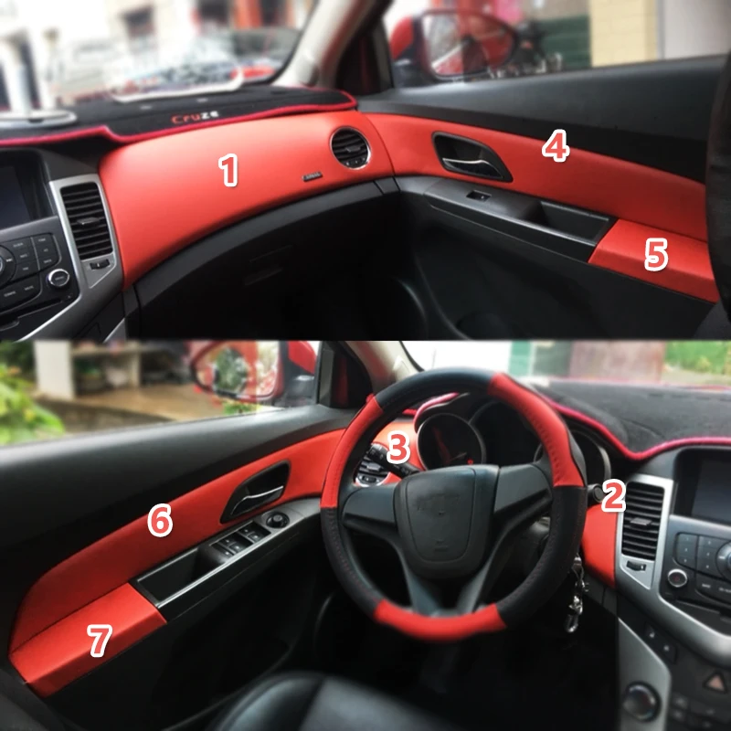 For Chevrolet Classic Cruze 2009 2010 2011 2012 2013 2014 2015 Car Door Armrest Panel/ Center Dashboard Microfiber Leather Cover