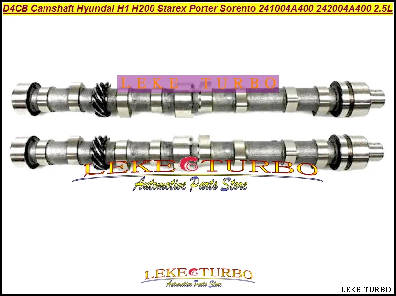 2 D4CB 24100-4A400 24200-4A400 Camshaft For Hyundai H1 H200 Starex Porter Sorento For KIA Sorento 2.5 CRDI 241004A400 242004A400