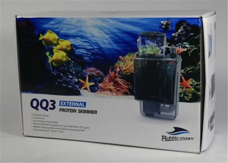 Bubble Magus BM QQ3 8W External protein skimmer for 300L marine aquarium ultra silent fish tank