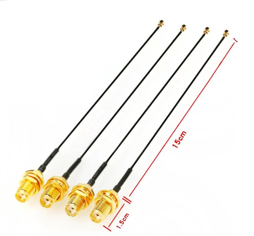 

10PCS 15CM SMA Straight JACK TO IPEX FEMALE connector RF Pigtail cable uFL/u.FL/IPX Antenna adapter wire for WIFI/GSM/GPS 1.13mm