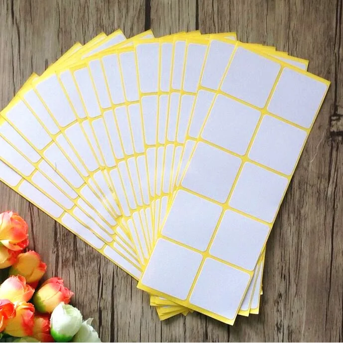 100PCS   New White colour Square design kraft Blank Sealing sticker  DIY gift package label paper stickers