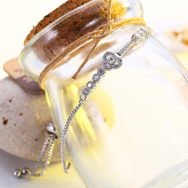 Color Culture Fashion Charm Chain  Link Bracelet for Women Shining AAA Cubic Zircon Bride Jewelry Design Wedding Gifts