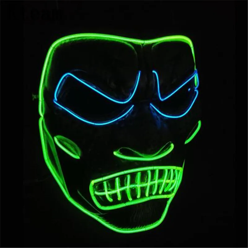 Glowing Halloween Masquerade party Mask Golden Horror Grimace Mask Sparta Party Decoration Props Wholesale Props Face Mask toys