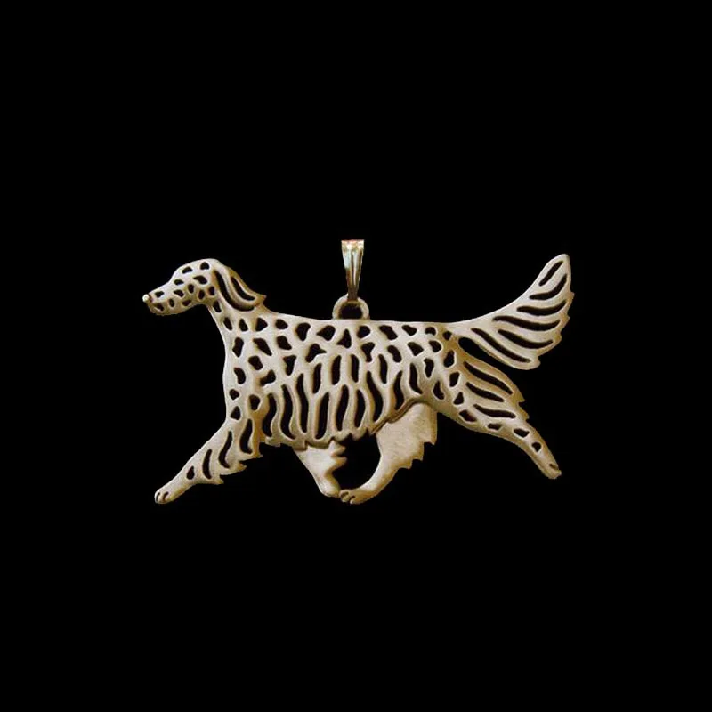 Hot Sale Pet Dog Shaped Jewelry Pendants English Setter Movement Pendants