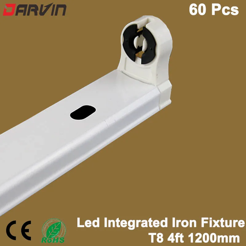 Led Tube Support 4ft t8 Fixture 1200mm Support Iron Bracket T8 Integrated Led Fixture,60 pcs/Lot,  Free Shipping