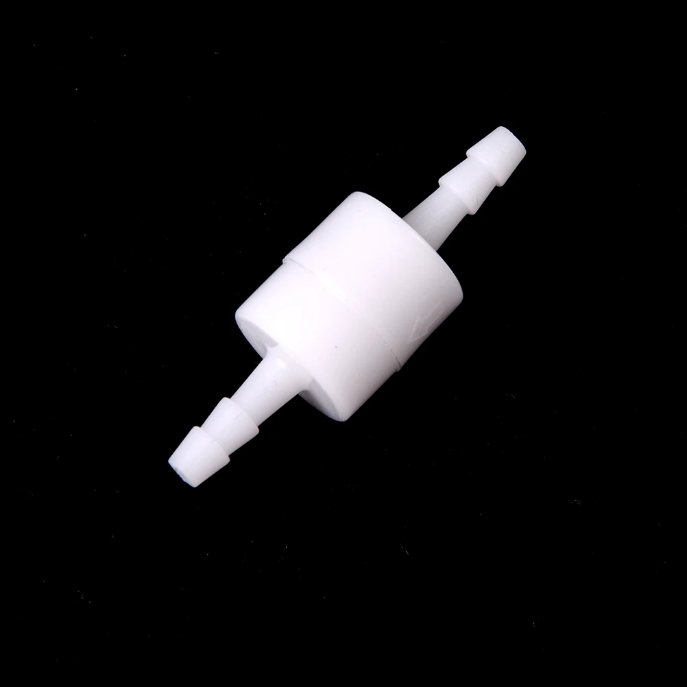 1PCS White 4mm/6mm/8mm/10mm/12mm Plastic One Way Inline Check Valve Fuel Gas Liquid Water Suitable for water petrol diesel oils