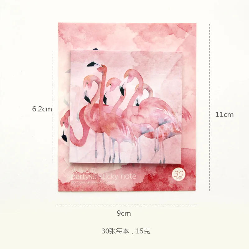 Cherry Blossom Flamingo Planner Stickers N Times Sticky Notes Memo Pad Kawaii Stationery Memo Pads Note Pad Office Decoration