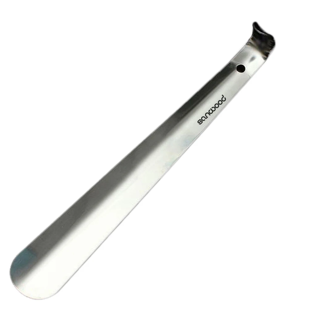 Durable Handle Professional Metal Silver Color Shoe Horn Easy to Use Convenient Lifter Long Shoespooner 9IGT