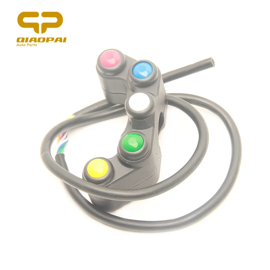 

Motorcycle Switch Universal 12V 5A Scooter Modified 7/8 22mm Multifunctional Handlebar Lights On Off Start 5 Button Switches