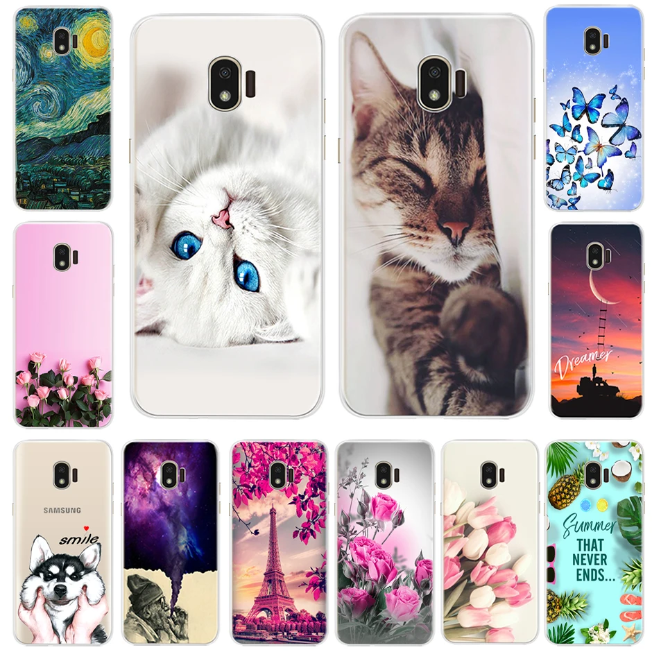 Painting Case For Samsung Galaxy J2 2018 J250 SM-J250F Soft Silicone Back Phone Case For Samsung J2 Pro 2018 J2Core J260F Cover