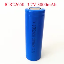 SORAVESS 3.7V 22650 Li-ion Battery 3000 mAh ICR22650 ion Rechargeable Lithium For Speaker LED flashlight Torch