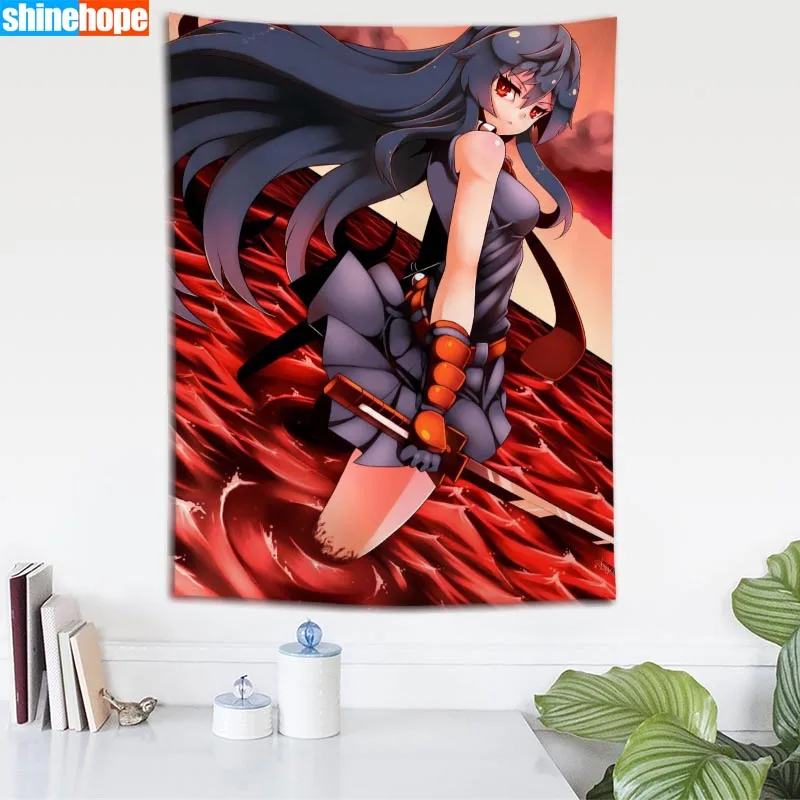 Akame ga KILL Anime Tapestry Mandala Wall Hanging Wall Tapestry Psychedelic Farmhouse Decor Dorm Room Wall Carpet Wall Blanket