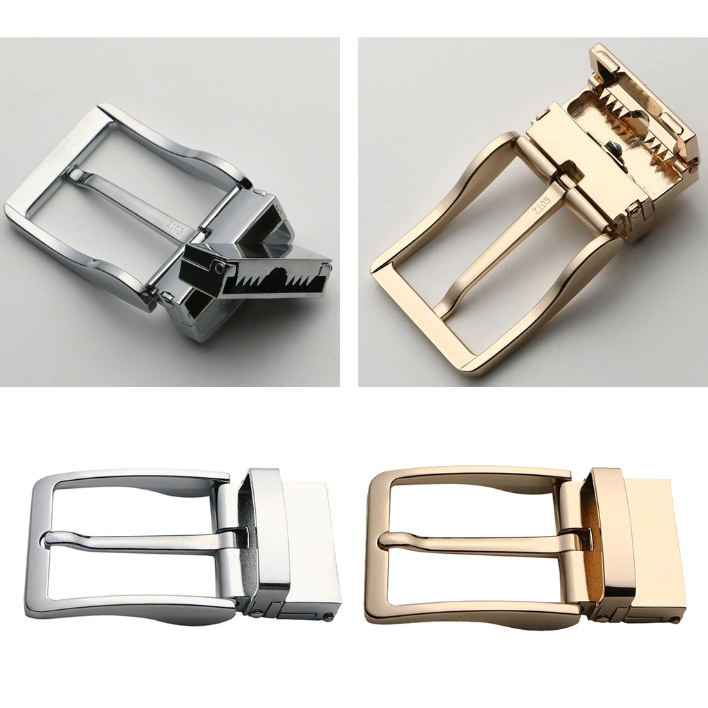 Alloy Rotatable Belt Buckle Single Prong Square Leather Belt Buckle for Men 4cm