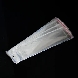 200pcs Clear Resealable Cellophane/BOPP/Poly PVC Bags 6*27cm Transparent Opp Bag Packing Plastic Bags Self Adhesive Seal