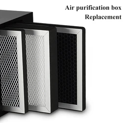 Filter replacement for Air purification box with actived carbon,metal air purifier,high efficient hepa filter for 100/150mm box